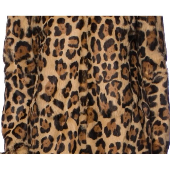 DESIGNER RTA ANIMAL PRINT RABBIT FUR HOODED LONG SLEEVE MIDI LENGTH SIZE XSMALL - Picture 8 of 16